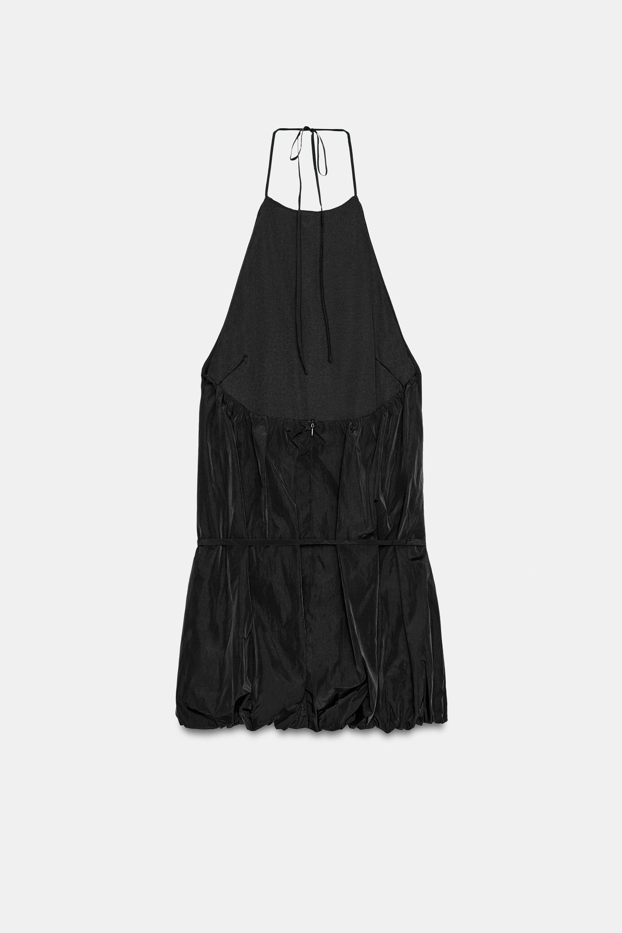 HALTER BUBBLE HEM DRESS